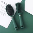 thumbnail image 4 of Green Anti-Static Hair Brush: Scalp Massage Comb for Curling & Styling with Air Cushion Technology, 4 of 5