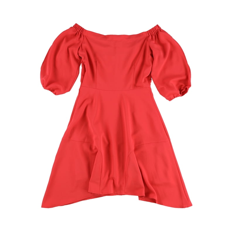 Bar III Womens Fit & Flare A-line Dress, Red, 6