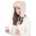 thumbnail image 1 of INC Embossed Faux-Fur Trapper Hat, Tan, 1 of 1