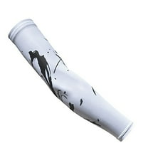 Boodun Compression Arm Sleeves Athletic Cooling Wear Unisex Sports Gear ( WHITE M )