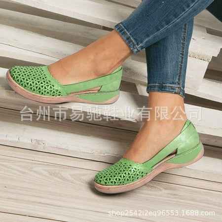 

Wedge Sandals for Women Hollow Out Slip On Platform Wedge Sandals Summer Casual Sandals Walking Shoes A2