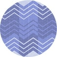 thumbnail image 1 of Ahgly Company Machine Washable Indoor Round Transitional Jeans Blue Area Rugs, 6' Round, 1 of 7