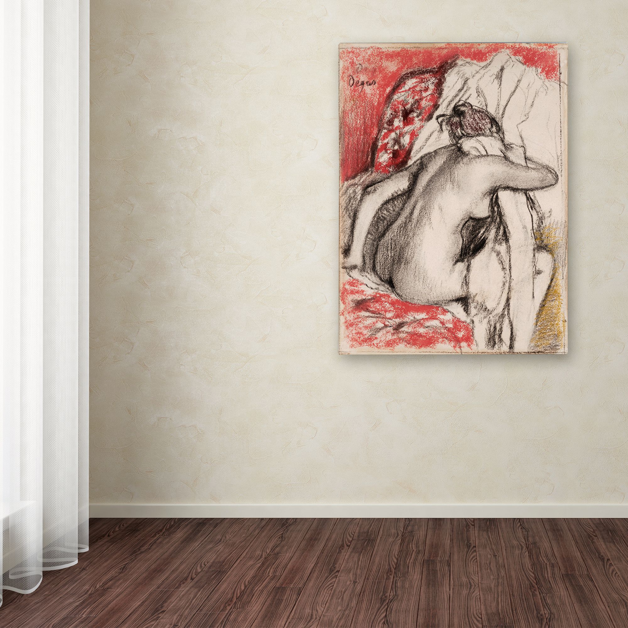 Trademark Fine Art 'After The Bath 3' Canvas Art by Degas