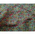 thumbnail image 4 of oneOone Silk Tabby Fabric Leaves & Floral Block Print Fabric By Yard 42 Inch Wide, 4 of 4