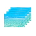 thumbnail image 4 of MKHERT Tropical Summer Beach in Maldives with White Sand and Blue Lagoon Placemats Table Mats for Dining Room Kitchen Table Decoration 12x18 inch,Set of 4, 4 of 4