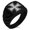 Black, variant on Stainless Steel Pattee Iron Cross Chevron Pattern Biker Style Polished Ring