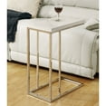 thumbnail image 2 of Monarch Accent Table Glossy White With Chrome Metal, 2 of 4