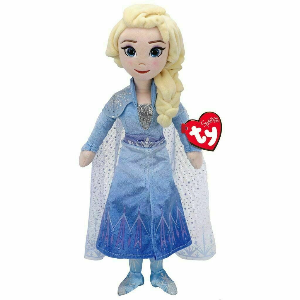 Disney Frozen Princess Anna & Elsa Plush Set 16" Doll Stuffed Toy 