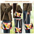 thumbnail image 4 of FORMRS Womens Shoulder Bag with Chain Strap Clutch Purse Cute Tote Handbag, Purple Triangles, 4 of 7