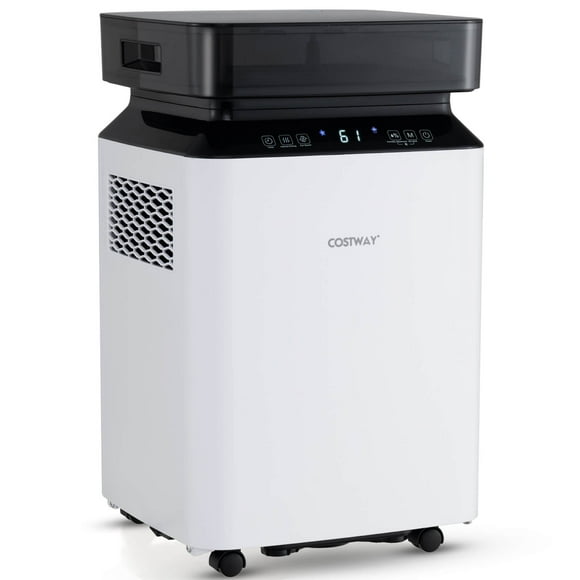Costway 90 Pint Dehumidifier for Basement with Continuous & Auto Mode Large Water Tank
