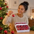 thumbnail image 7 of Rysoverian Christmas Red Ball Ornaments Set 42 Pcs Shatterproof Hanging Baubles for Xmas Tree Party Home Decor Indoor Outdoor, 7 of 7