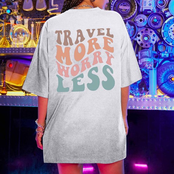 LYXSSBYX Womens T Shirts Plus Size Oversized T Shirts for Women Plus Size Slogan Graphic Drop Shoulder Short Sleeve Tops Summer Loose Pullover Tees