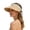 Beige, variant on Frayed Edge Straw Sun Visor for Women, Adjustable Bow Tie, UPF 50+ UV Protection Beach Hat, 1 Piece, One Size