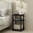 thumbnail image 6 of Furinno Just 3-Tier Turn-N-Tube Open Storage Nightstand, 2-Pack, Americano/Black, 6 of 6