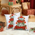 thumbnail image 6 of Christmas Gnome Throw Pillow Cover 18x18 inches Cotton Embroidered Christmas Decorative Throw Pillow Cover Farmhouse Winter Holiday Decor for Bed, Sofa, Cushion, Car, 6 of 6