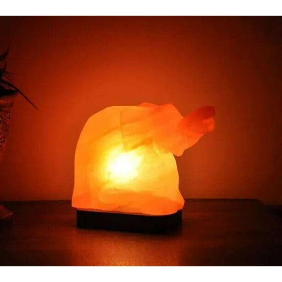 Himalayan Pink Salt Elephant Shape Lamp, Dimmer Switch, Ionizer Lamp, 8 inch