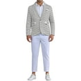 thumbnail image 2 of INSPIRE CHIC Striped Sport Coats for Men's Classic Fit Single Breasted Prom Formal Blazers, 2 of 6