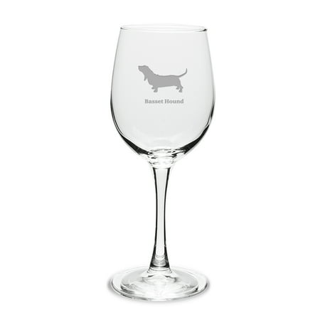 

Basset Hound 12 oz Classic White Wine Glass