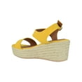 thumbnail image 3 of City Classified Women Wedge Sandals Open Toe Ankle Strap Flatform Espadrilles Platform LUTHOR-S Yellow Mustard 7.5, 3 of 3