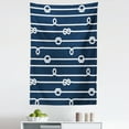 thumbnail image 1 of Navy Blue Tapestry, Horizontal Marine Knots Undone Bowline Sailor Sailing Theme Summer Sun Print, Fabric Wall Hanging Decor for Bedroom Living Room Dorm, 5 Sizes, White and Blue, by Ambesonne, 1 of 1