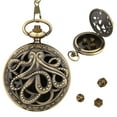 thumbnail image 2 of Hyasfey Mini DND Dice Set Polyhedral Metal Dice with Chain Steampunk Gear Octopus Pocket Watch Dice Set for Role Playing Games, 2 of 8
