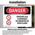thumbnail image 3 of (2 Pack) Propane Gas Flammable No Smoking OSHA Danger Sign 7 Inch X 5 Inch Vinyl Label Decal Sticker Weather Resistant, UV Protected for Workplace, Business, and Construction Site, Made, 3 of 7