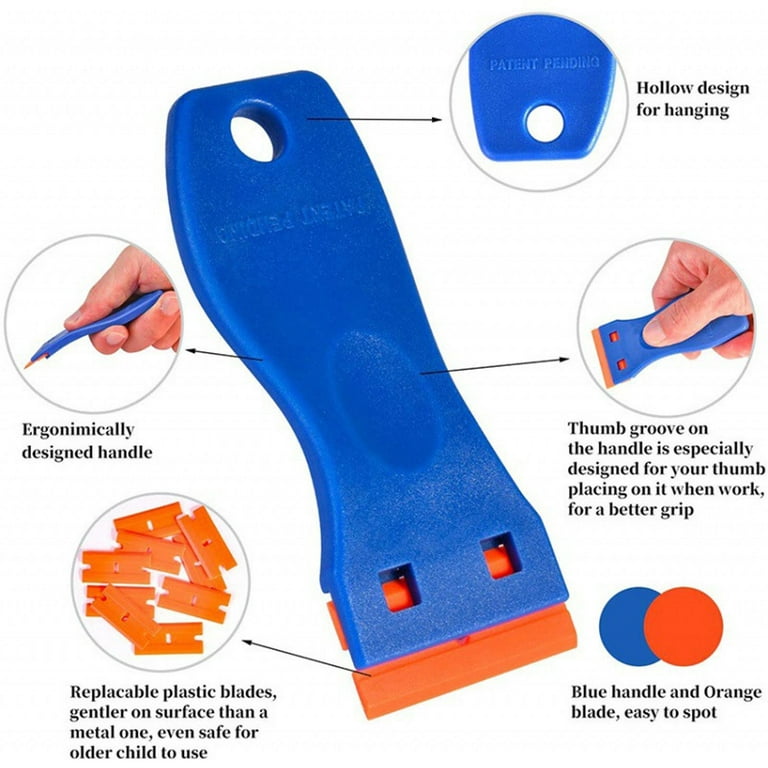 1 Set Of Plastic Shaving Blade Scraper And Scraper, Label Sticker Removing  Tool, For Scratch-free Plastic Shaving Blade Scraper, Glue Remover For  Stickers, Gaskets And Paints On Car Window Glass, Plastic Glue