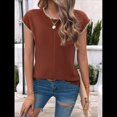 thumbnail image 4 of Suéter de Punto Sin Mangas con Cuello Redondo Informal de Verano para Mujer, Estilo Holgado, Estilo Jersey, Sin Mangas Color Café XL, 4 of 10