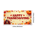 thumbnail image 3 of LUUFILx Thanksgiving Banner Festive Turkey Pumpkin Fall Leaves Decor for Harvest Celebration Backdrop Autumn Party Decoration Seasonal Photo Props Background, 3 of 9