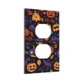 thumbnail image 2 of ZICANCN Outlet Covers Wall Plate, Purple Orange Leaf Pumpkin Light Switch Cover Decorative, Duplex Toggle Combo 1-Gang, 2 of 9