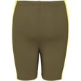 thumbnail image 5 of Umbro Big Girls High Waisted Bike Shorts (Burnt Olive/Sunny Lime) – Size X-Small, 5 of 6