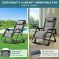 Docred Zero Gravity Chair, Reclining Lounge Chair with Removable