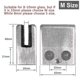 thumbnail image 2 of Glass Clamp, 8 Pack Stainless Steel Square Clamp 6-8mm Glass Clip Clamp Bracket Flat Back, 2 of 4