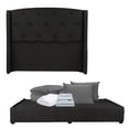 thumbnail image 1 of Box Base Cama King Size+Cabecera Zefyr Negro+Almohada 2Pack+Protector Cloud+Sabanas Softy+Edredon Homy, 1 of 8
