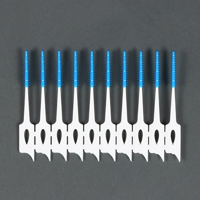 Cepillo interdental de silicona, cepillo interdental de pegamento suave, cepillo interdental, cepillo interdental, cepillo de dientes para ortodoncia, cepillo de dientes cleanpik 50 piezas