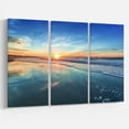thumbnail image 3 of Design Art Blue Seashore with Distant Sunset Seashore Canvas Wall Art, 3 of 3