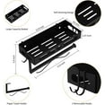 thumbnail image 6 of Paper Towel Holder Wall Mount for Kitchen, Self Adhesive Paper Towel Holder with Shelf for Bathroom, RV Paper Towel Rack Paper Roll Holder with 2 Hooks, 6 of 8