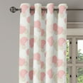 thumbnail image 3 of Ambesonne Pastel Grommet Curtain, Soft Spring Floral Motif, 50" x 63", Brown Pale Pink White, 3 of 6