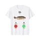 thumbnail image 1 of Camiseta de pescado 100 % algodón con mensaje "Recordar mensaje" y "Rechazar" para aceptar llamadas telefónicas. Ropa informal de calle para hombre., 1 of 6