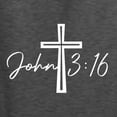 thumbnail image 5 of Wild Bobby John 3:16 Cross Inspirational/Christian Men Long Sleeve Shirt, Heather Black, XX-Large, 5 of 5
