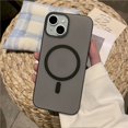 thumbnail image 1 of Original Ultra Thin Matte Magnetic Wireless Charge Clear Case For iPhone 16 15 14 Plus 13 12 11 Pro Max For Magsafe Hard Cover Black For iPhone 11, 1 of 6