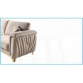 thumbnail image 4 of Leena Contemporary Beige Upholstered Sofa with Gold Accents - Solid Wood Frame for Living Room, 4 of 5