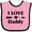 Pink and Black, variant on Inktastic I Love Daddy Boys or Girls Baby Bib