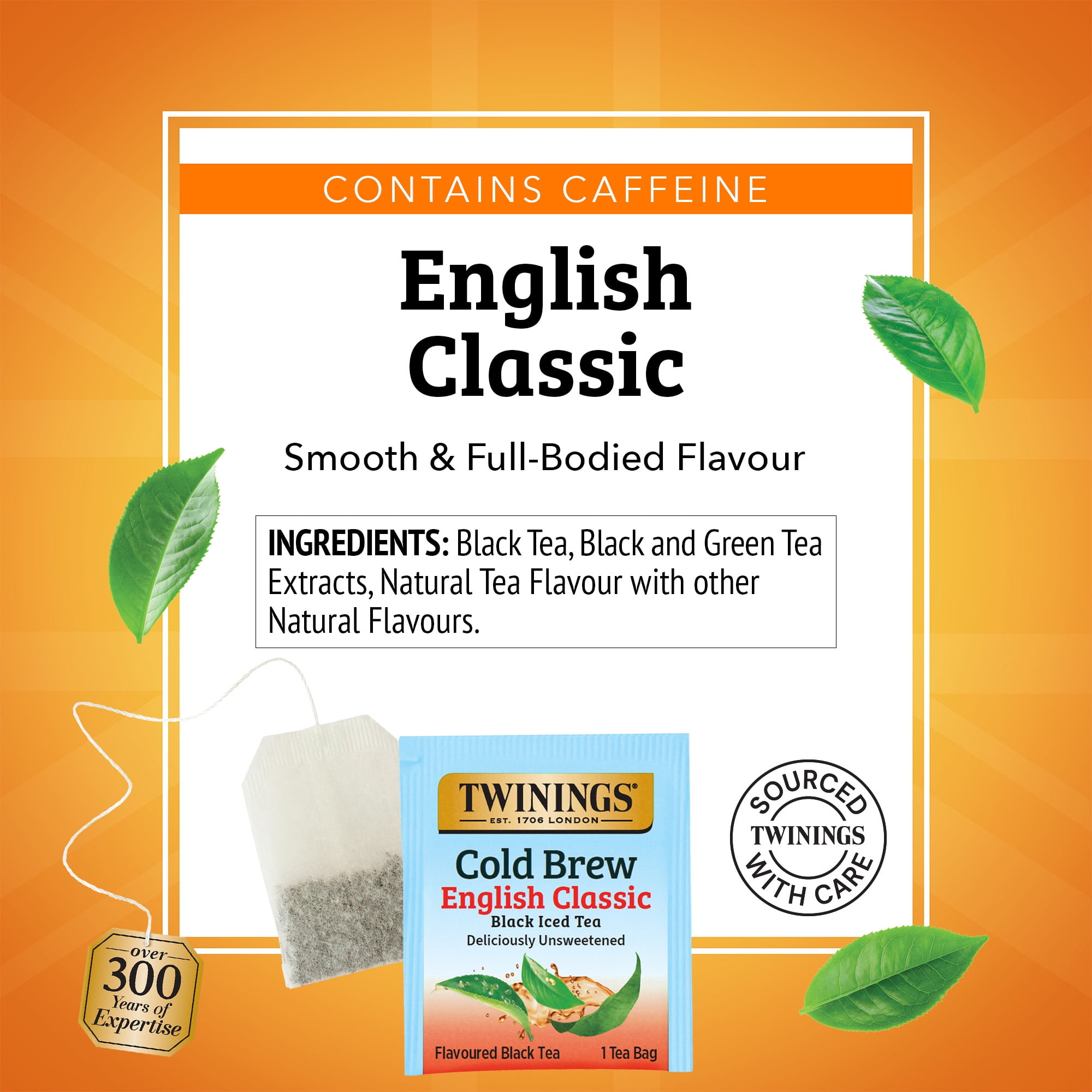 (3 pack) Twinings English Classic Cold Brew Iced Black Tea Bags, Unsweetened, 20 Count