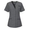 thumbnail image 3 of Nmnitkp Scrubs for Women V-Neck Nurse Medical Uniform Short Sleeve Classic Professional Scrub Tops with Pockets Gray,M, 3 of 3
