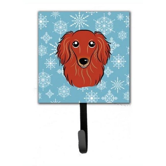 Carolines Treasures BB1648SH4 Snowflake Longhair Red Dachshund Leash & Key Holder
