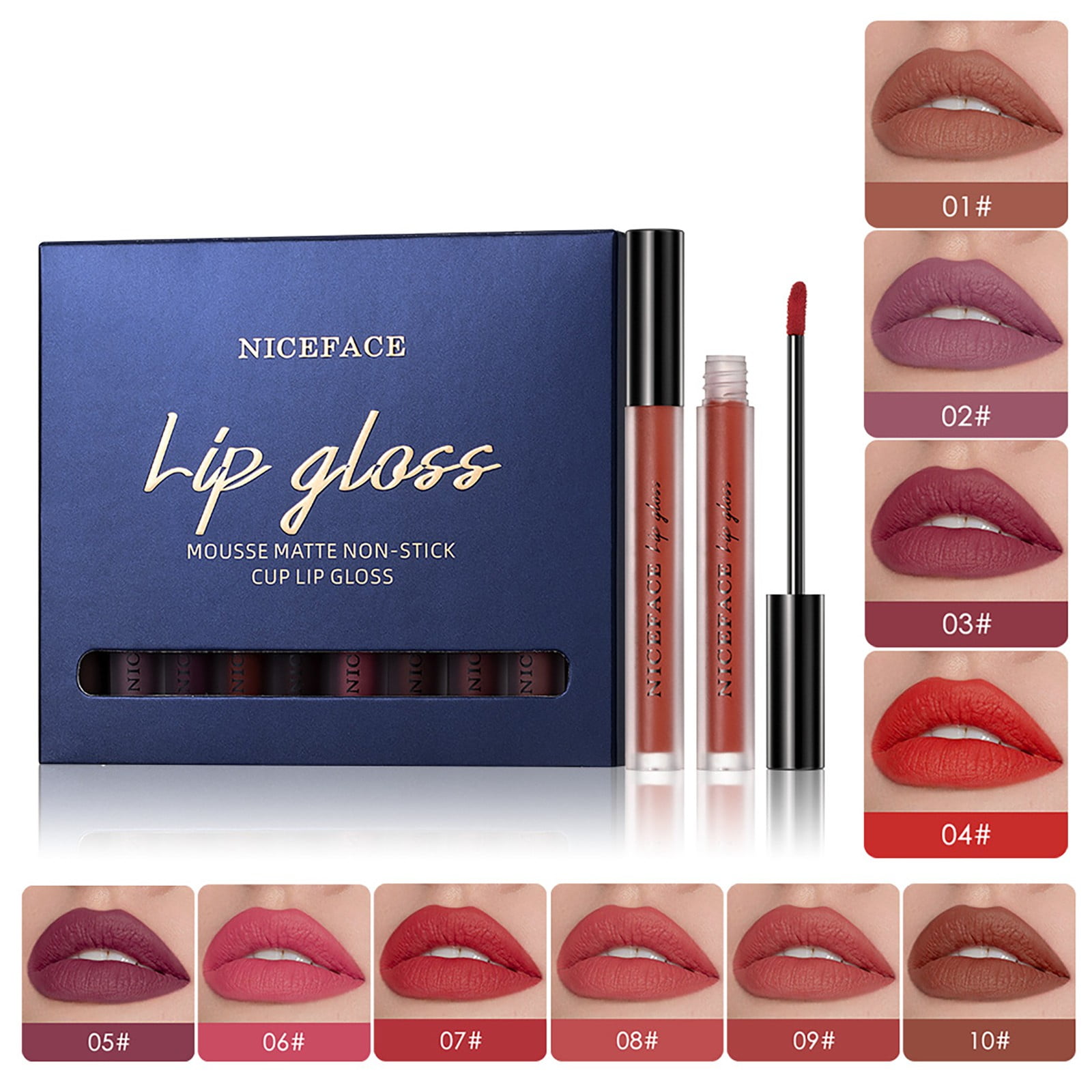 Glos Lip NonStick Lip Waterproof Makeup5ml Moisturizing Lasting Long
