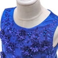 thumbnail image 6 of Mercatoo Kids Girl Flower Solid Princess Pageant Gown Party Wedding Long Evening Dress, 6 of 9