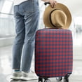 thumbnail image 2 of Red Blue Checkered Pattern Luggage Cover Fashion Suitcase Cover Baggage Covers Fit 25-28 Inch Luggage (Go Travel), 2 of 5