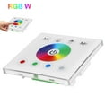 thumbnail image 1 of RGBW Controller, ABS Wall-Mounted Touch Panel Dimmer, Touch Panel Controller, Touch Panel Dimmer Switch Panel Lamp Home Bedroom For LED Light, 1 of 8